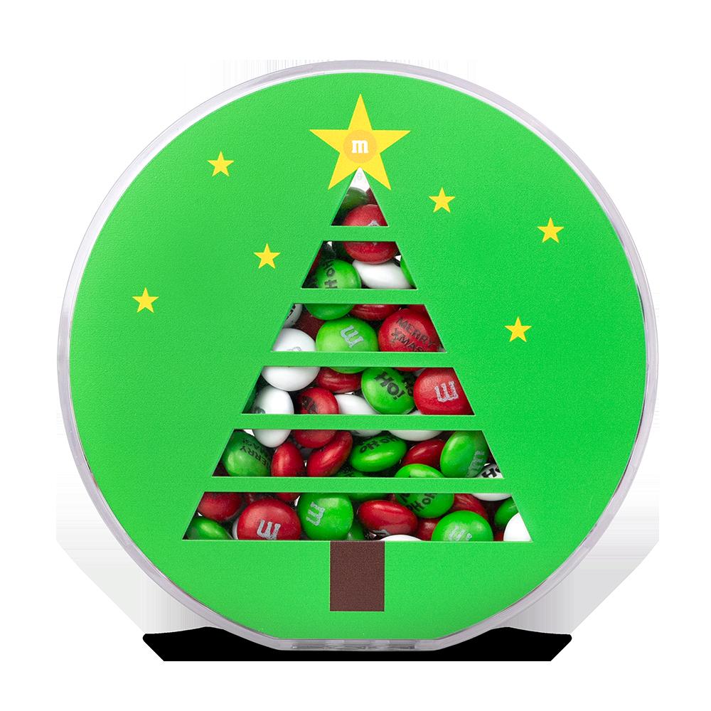 round christmas tree gift box