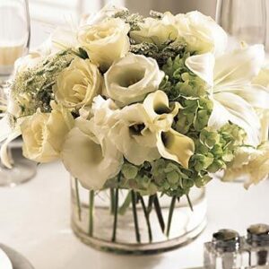 FTD White Linen Centerpiece