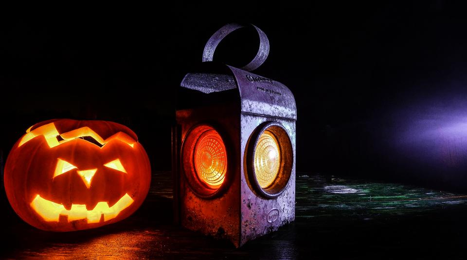 Carved Halloween pumpkins for autumn celebrations