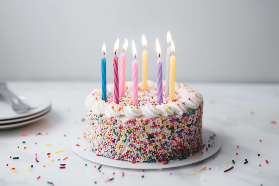 A birthday cake representing birthday gifting